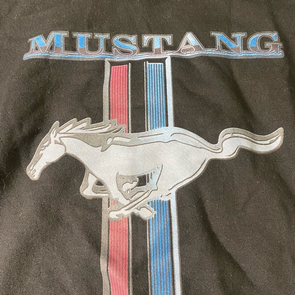 Mens Black Ford Mustang 2XL Classic Hoodie - Picture 4 of 14